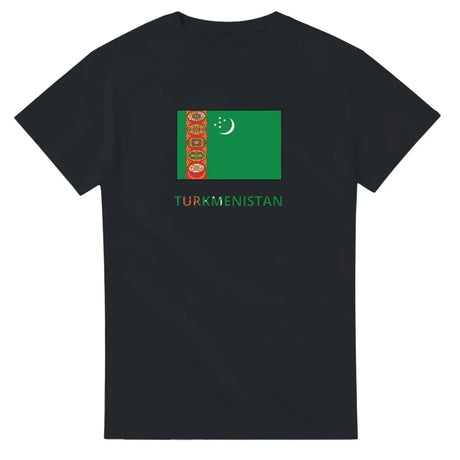 T-shirt drapeau turkménistan en texte - pixelforma