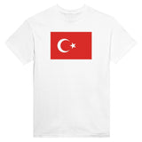 T-shirt drapeau turquie brodé en coton mélangé manches longues