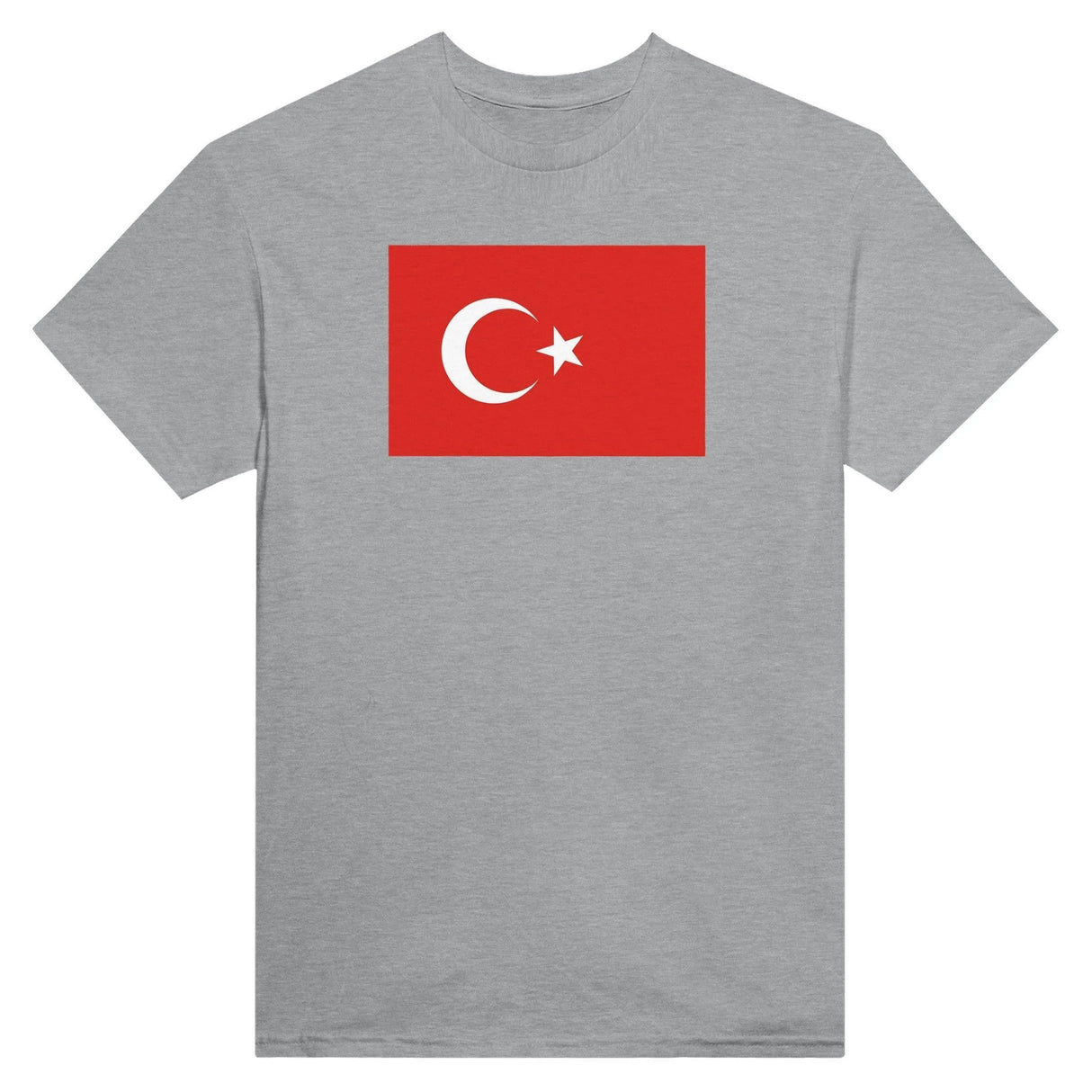 T-shirt drapeau turquie brodé en coton mélangé manches longues