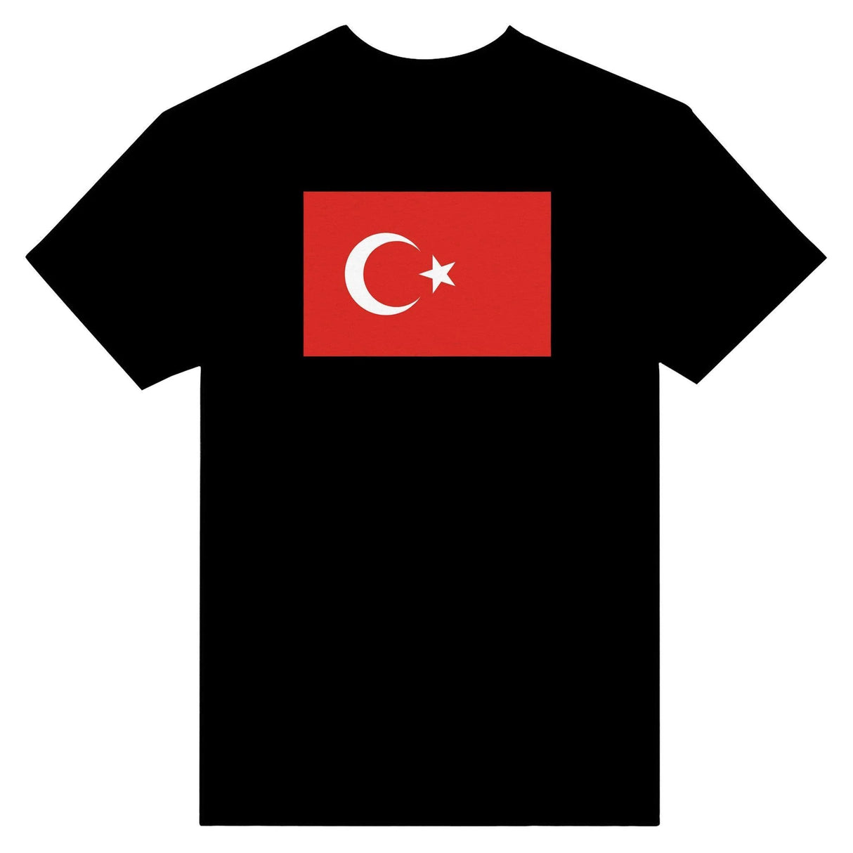 T-shirt drapeau turquie brodé en coton mélangé manches longues