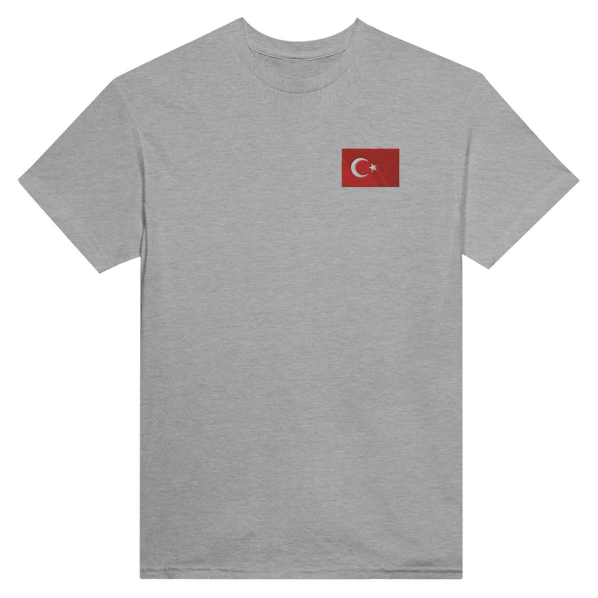 T-shirt drapeau turquie broderie couleur coton mélangé