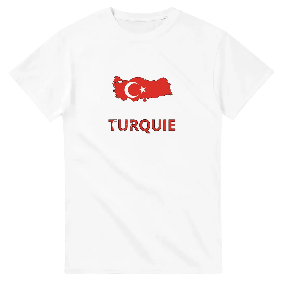 T-shirt drapeau turquie en carte - pixelforma