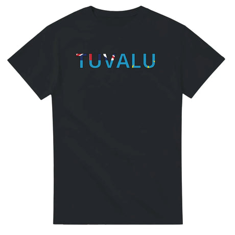 T-shirt drapeau tuvalu en écriture - pixelforma