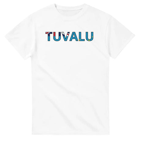 T-shirt drapeau tuvalu en écriture - pixelforma