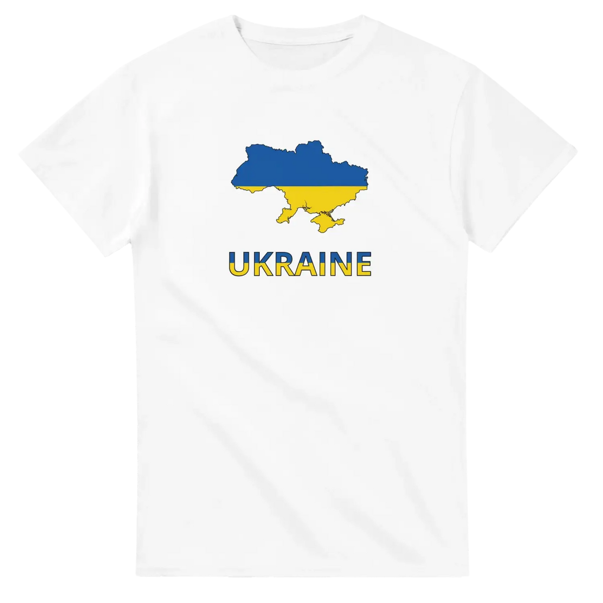 T-shirt drapeau ukraine en carte - pixelforma