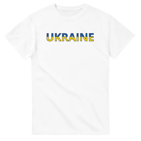 T-shirt drapeau ukraine en écriture - pixelforma