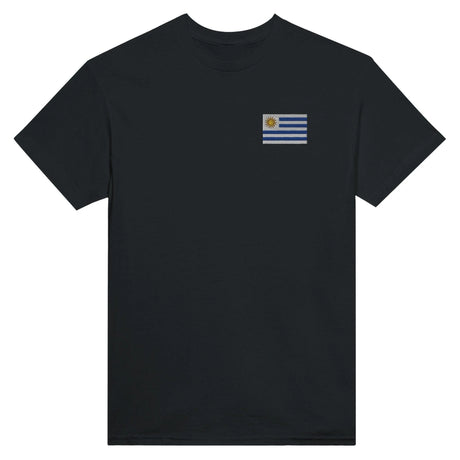 T-shirt drapeau uruguay broderie couleur coton mélangé