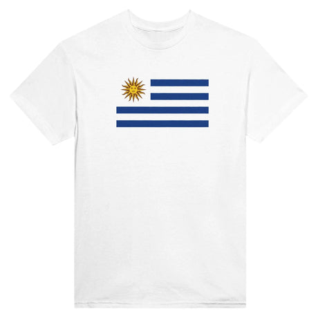 T-shirt drapeau uruguay coton épais brodé manches longues