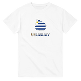 T-shirt drapeau uruguay en carte - pixelforma