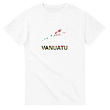 T-shirt drapeau vanuatu en carte - pixelforma