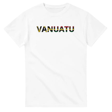 T-shirt drapeau vanuatu en écriture - pixelforma