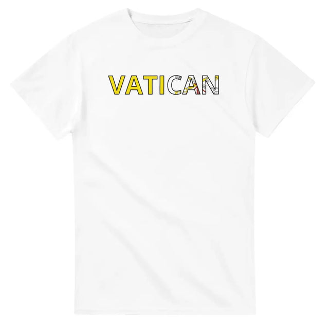 T-shirt Drapeau Vatican en écriture - Pixelforma 