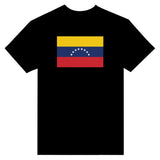 T-shirt drapeau venezuela coton épais brodé élégant