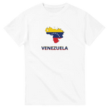 T-shirt drapeau venezuela en carte - pixelforma