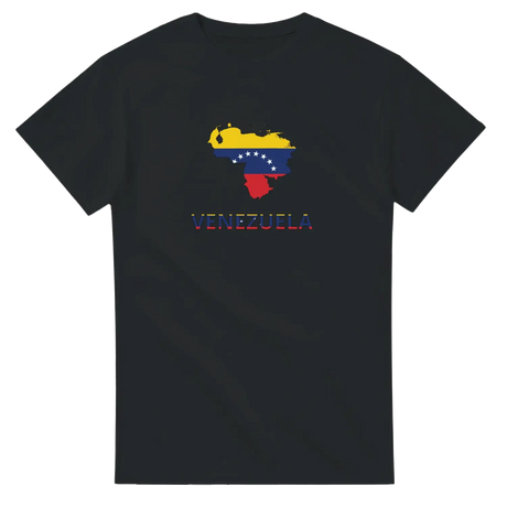 T-shirt drapeau venezuela en carte - pixelforma