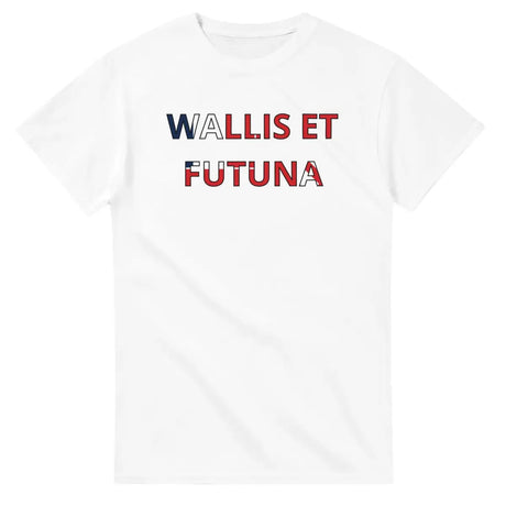 T-shirt Drapeau Wallis-et-Futuna en écriture - Pixelforma 