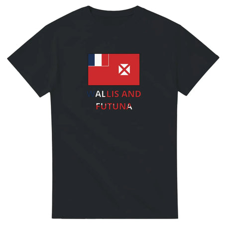 T-shirt drapeau wallis-et-futuna texte - pixelforma