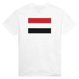 T-shirt drapeau yémen brodé en coton mélangé