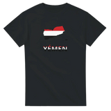 T-shirt drapeau yémen en carte - pixelforma