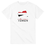 T-shirt drapeau yémen en carte - pixelforma