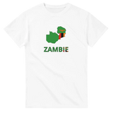 T-shirt drapeau zambie en carte - pixelforma