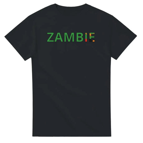 T-shirt Drapeau Zambie en écriture - Pixelforma 