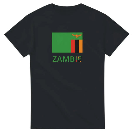 T-shirt Drapeau Zambie en texte - Pixelforma 