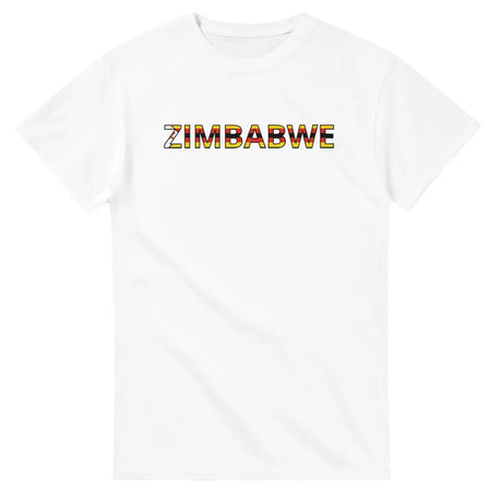 T-shirt Drapeau Zimbabwe en écriture - Pixelforma 