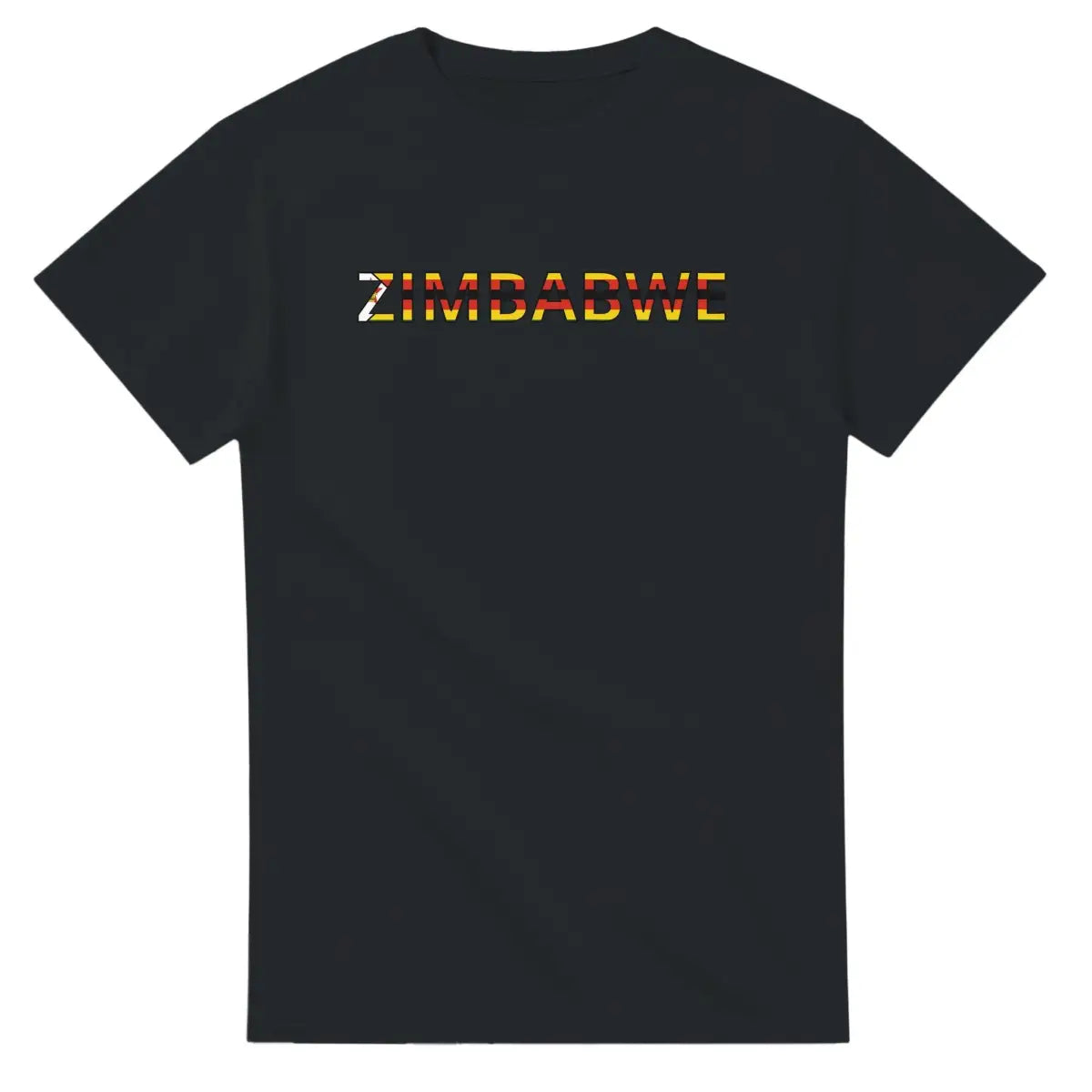 T-shirt Drapeau Zimbabwe en écriture - Pixelforma 