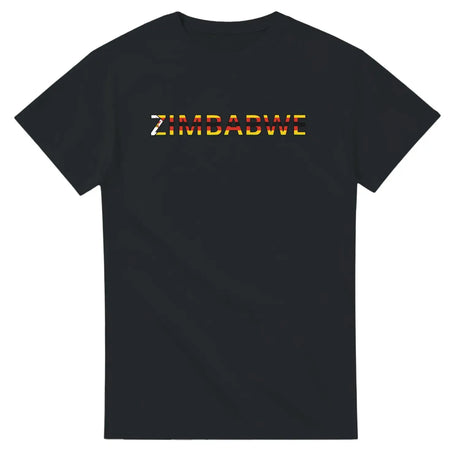 T-shirt drapeau zimbabwe en écriture - pixelforma