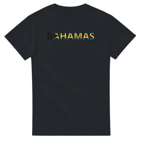 T-shirt écriture drapeau bahmas en écriture - pixelforma