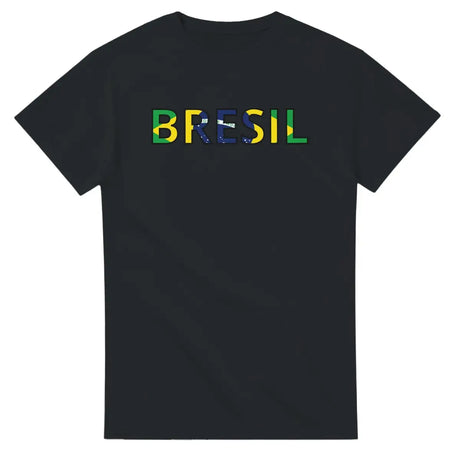 T-shirt écriture Drapeau Brésil - Pixelforma 