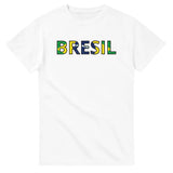 T-shirt écriture drapeau brésil - pixelforma