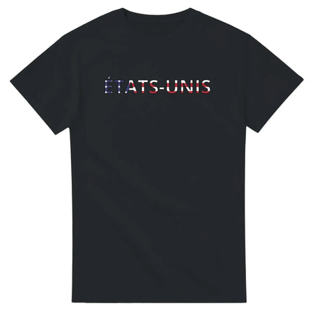 T-shirt écriture drapeau états-unis - pixelforma