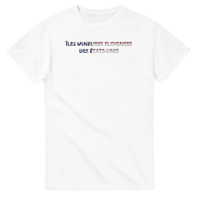 T-shirt écriture Drapeau îles mineures éloignées des états unis en écriture - Pixelforma 