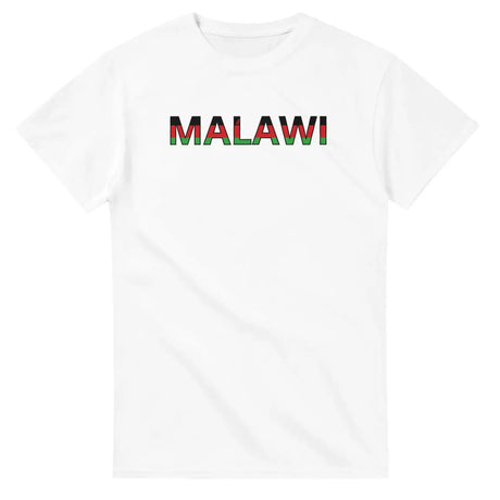 T-shirt écriture drapeau malawi en écriture - pixelforma