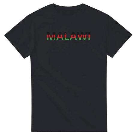 T-shirt écriture drapeau malawi en écriture - pixelforma