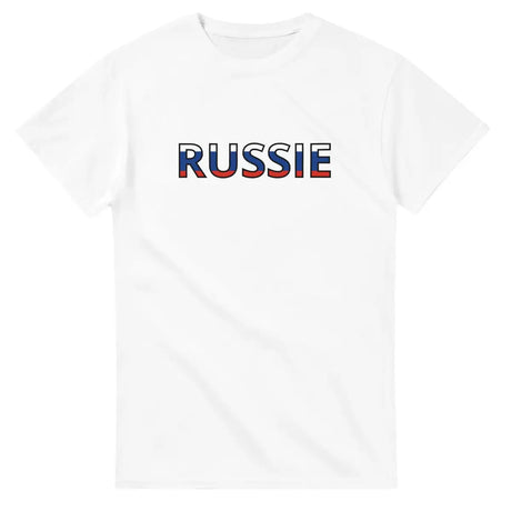 T-shirt écriture Drapeau Russie - Pixelforma 