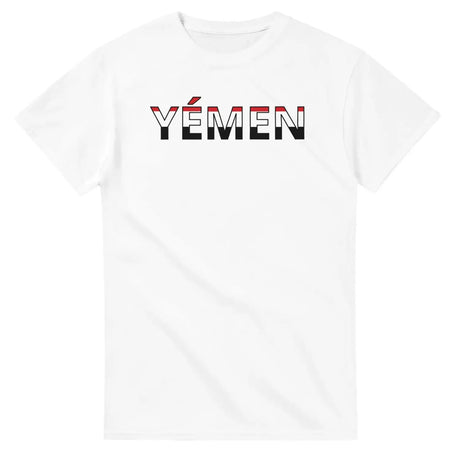 T-shirt écriture drapeau yémen en écriture - pixelforma