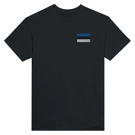 T-shirt estonie broderie couleur coton épais élégant
