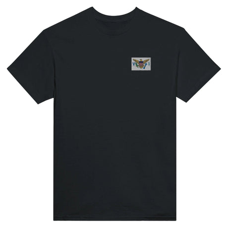 T-shirt îles vierges broderie couleur coton épais doux