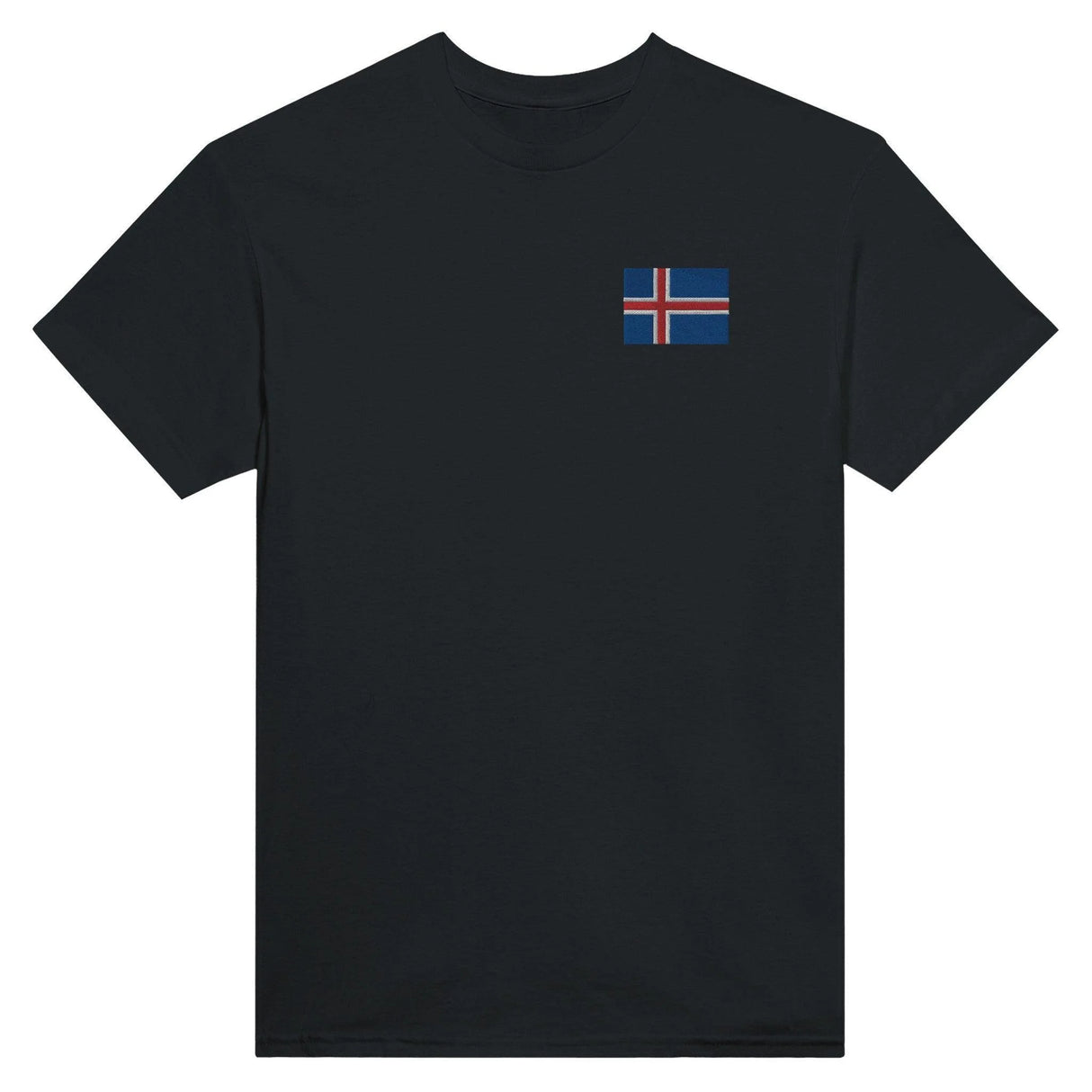 T-shirt islande broderie couleur coton épais manches longues