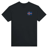 T-shirt islande broderie couleur coton épais manches longues