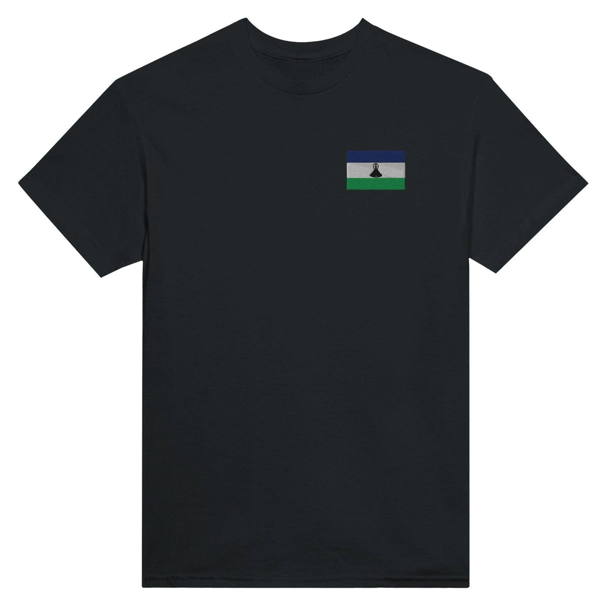T-shirt lesotho broderie couleur en coton épais mélangé