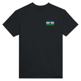 T-shirt lesotho broderie couleur en coton épais mélangé