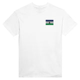 T-shirt lesotho broderie couleur en coton épais mélangé