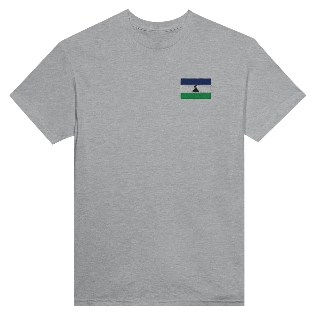 T-shirt lesotho broderie couleur en coton épais mélangé