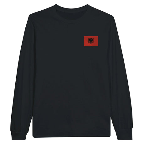 T-shirt manches longues albanie broderie couleur coton doux
