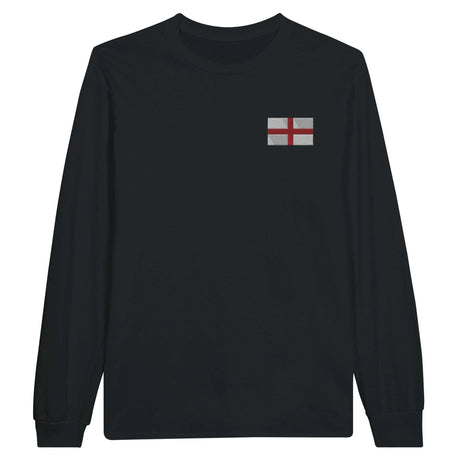 T-shirt manches longues angleterre broderie coton doux