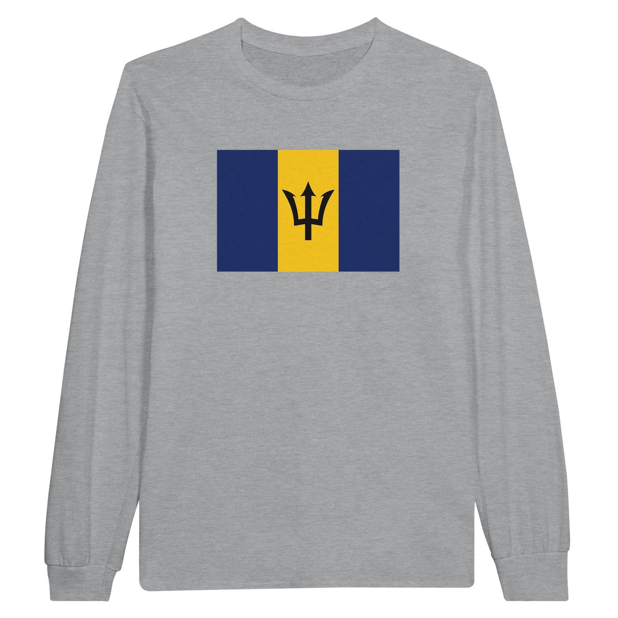 T-shirt manches longues barbade coton mélangé drapeau couleur